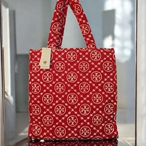 Tory Burch T Monogram Terry Tote NWT